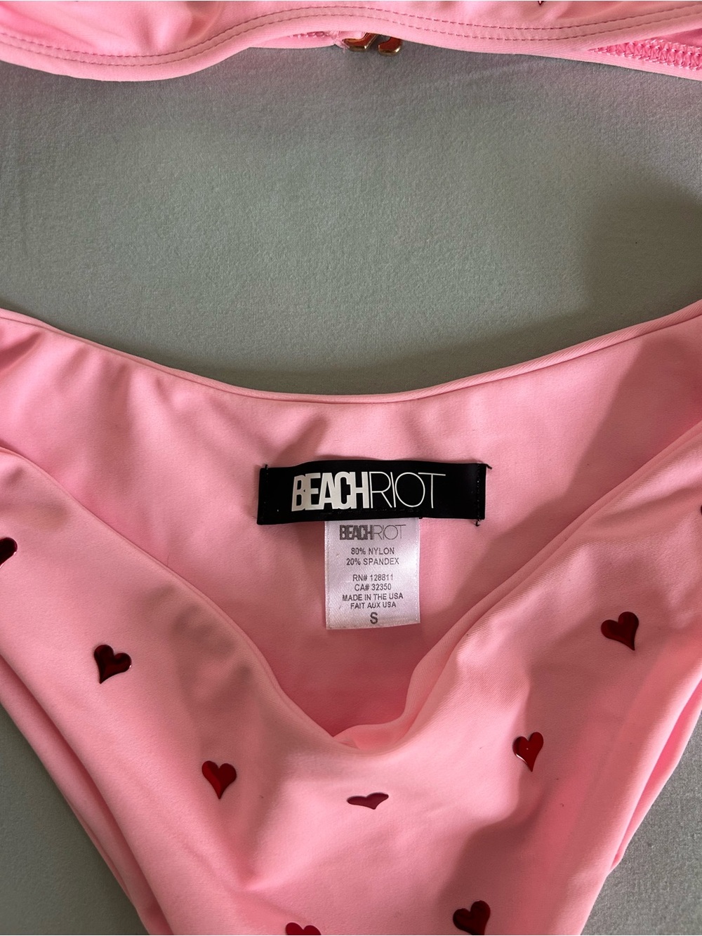 Beach Riot Pink Heart Print Bikini - Picture 2 of 3